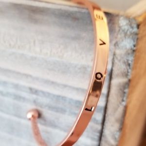 Rosegold LOVE stamped bangle.❤ VALENTINE'S DAY!